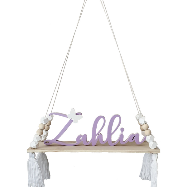 Hanging Wall Shelf Including Custom Name