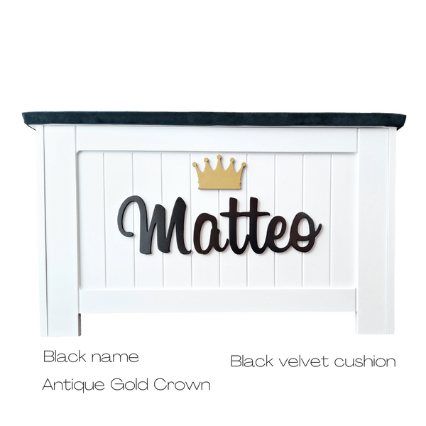 81cm Toy Box Cushion Lid Personalised Kids Toy Boxes