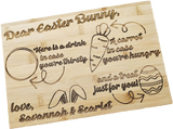 Dear Easter Bunny Serving Board