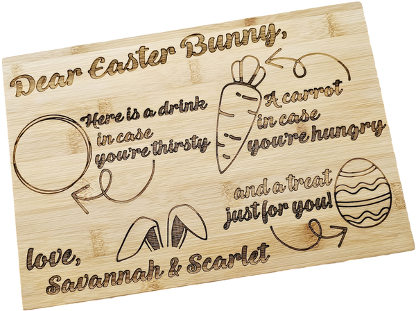Dear Easter Bunny Serving Board