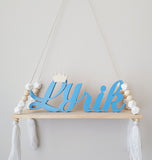 Hanging Wall Shelf Including Custom Name